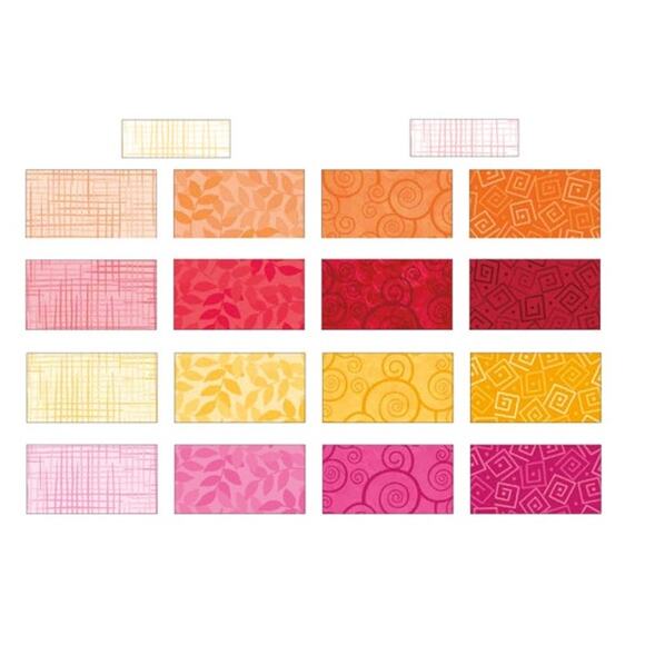 Harmony Cotton Brights Warm Set 1 Fat Quarter Bundle Quilting Treasures - Picture 2 of 6